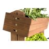 Holz-Hochbeet mit Kräutern