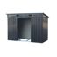 Grauer Metall Gartenschrank
