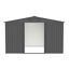 Grauer Metall-Gartenschrank