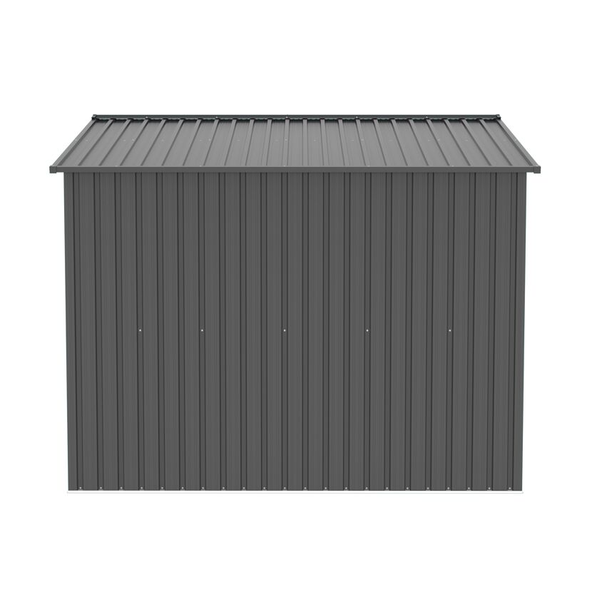 Grauer Metallgartenhaus