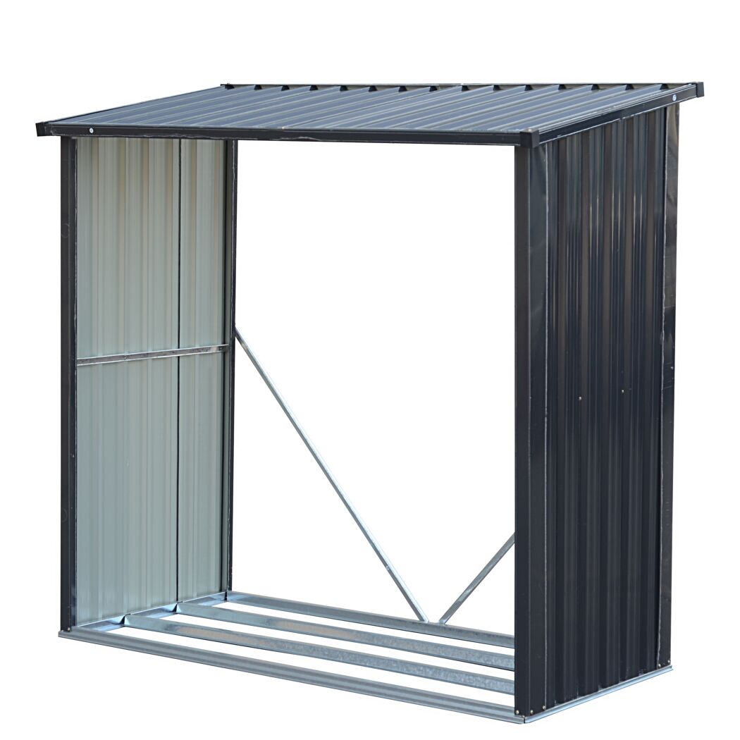Metallisches Kaminholzregal