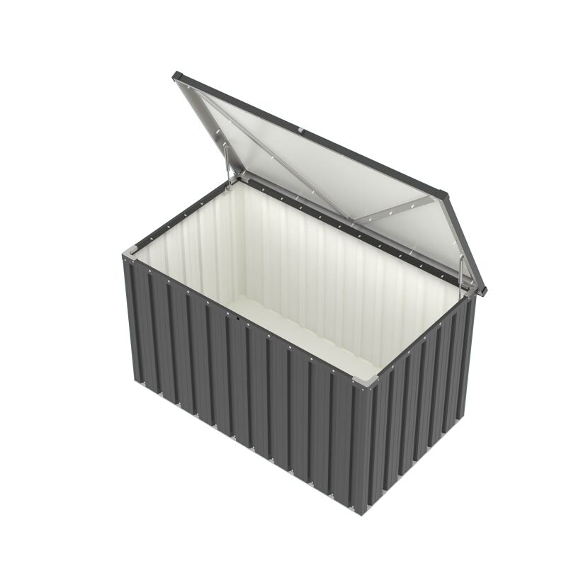 Geöffnete Metallbox