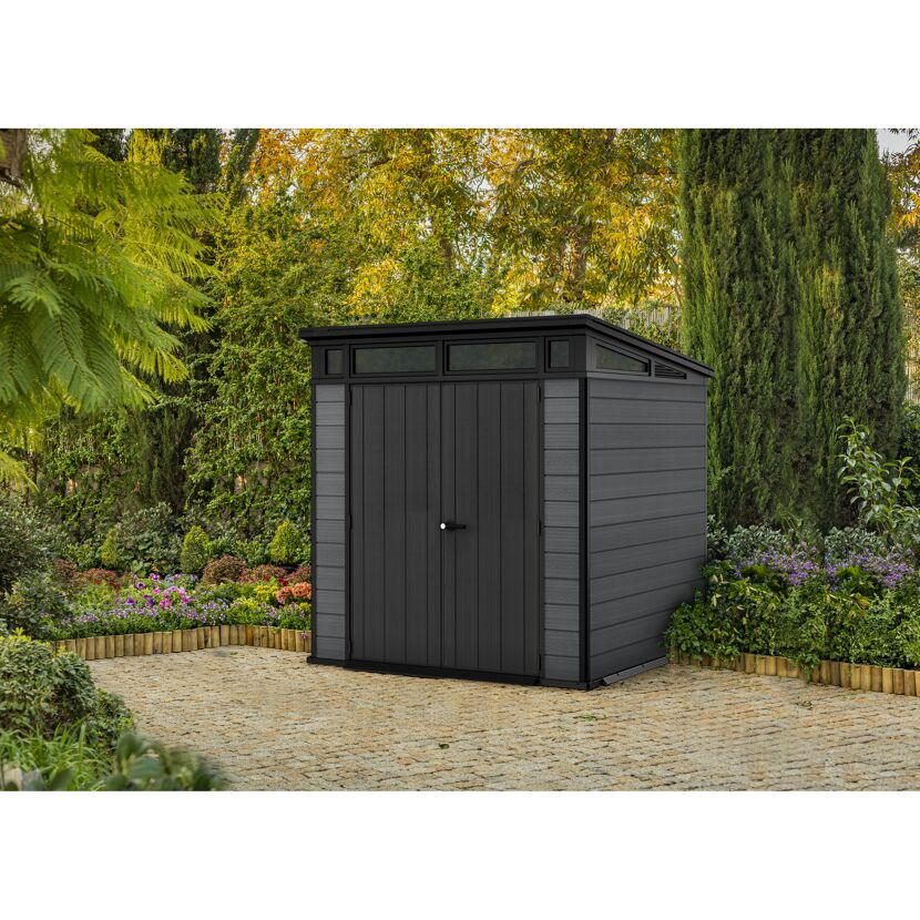Schwarzer Gartenhaus GH Cortina 7x7