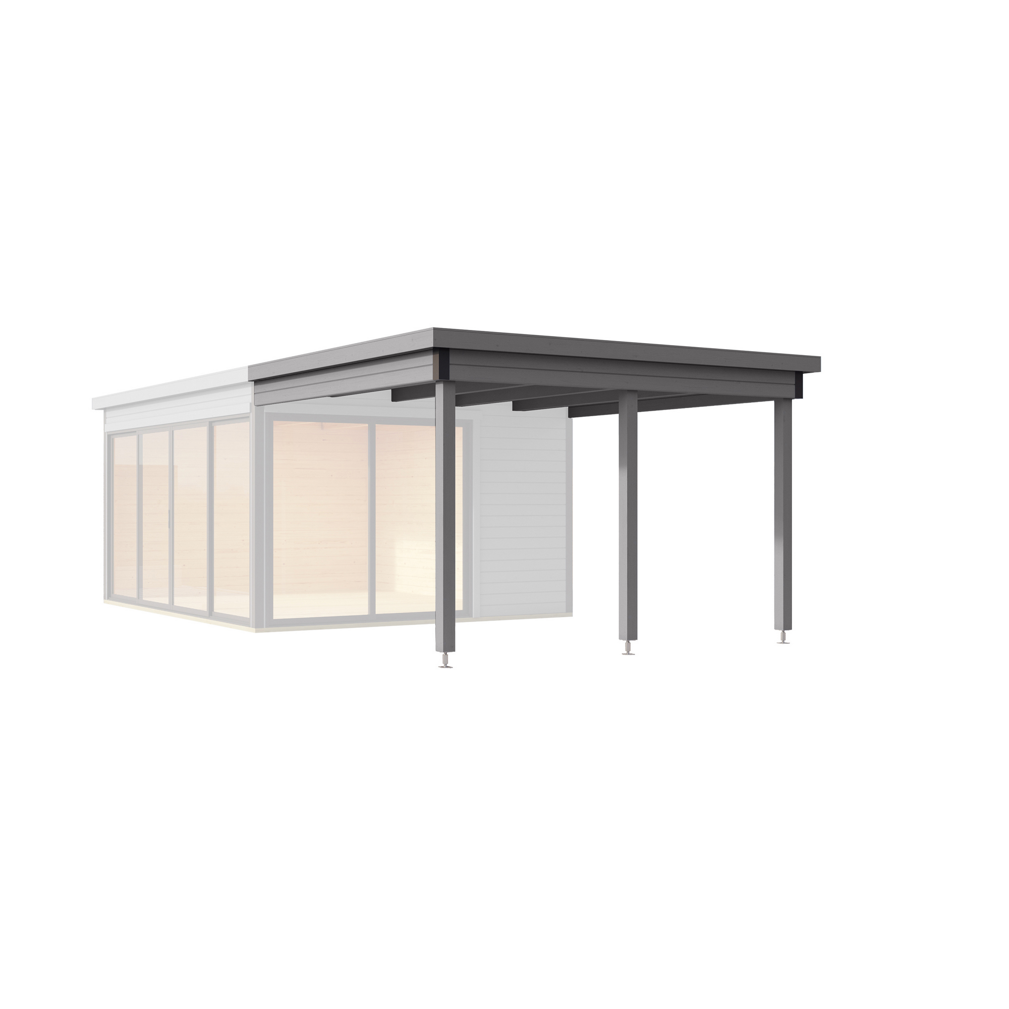 Anbau 'WEKA GH 412' grau 300 x 222,3 x 321,9 cm