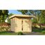 Gartenhaus aus Holz mit Glastür