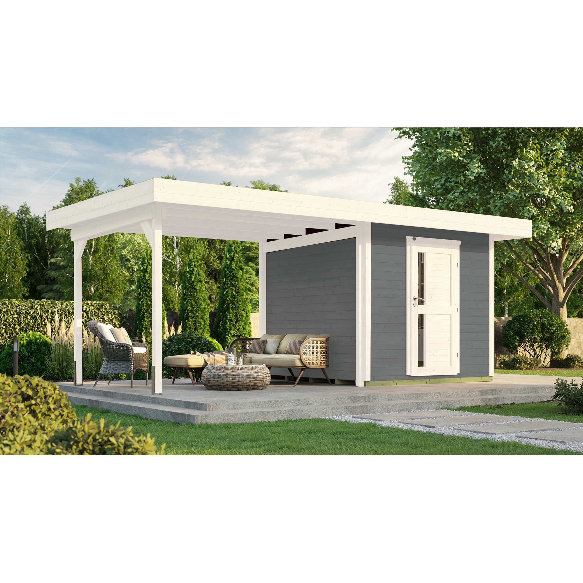 Gartenhaus '172 B Gr.1' grau 530 x x 241 cm