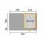 Gartenhausabmessung 34,9 m³