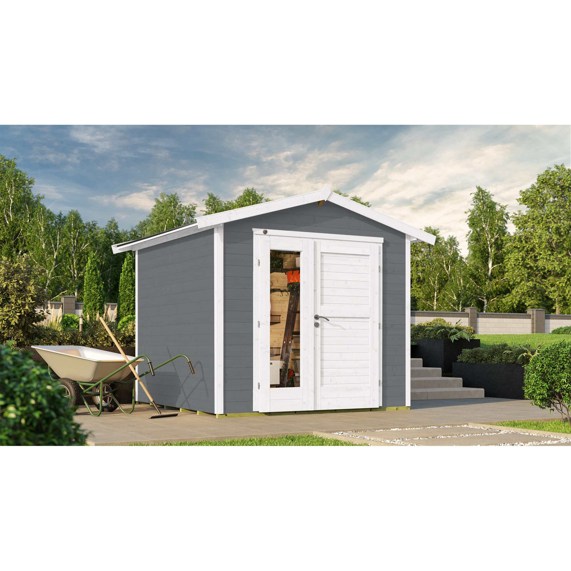 Gartenhaus '224 A' grau 235 x 230 x 239 cm