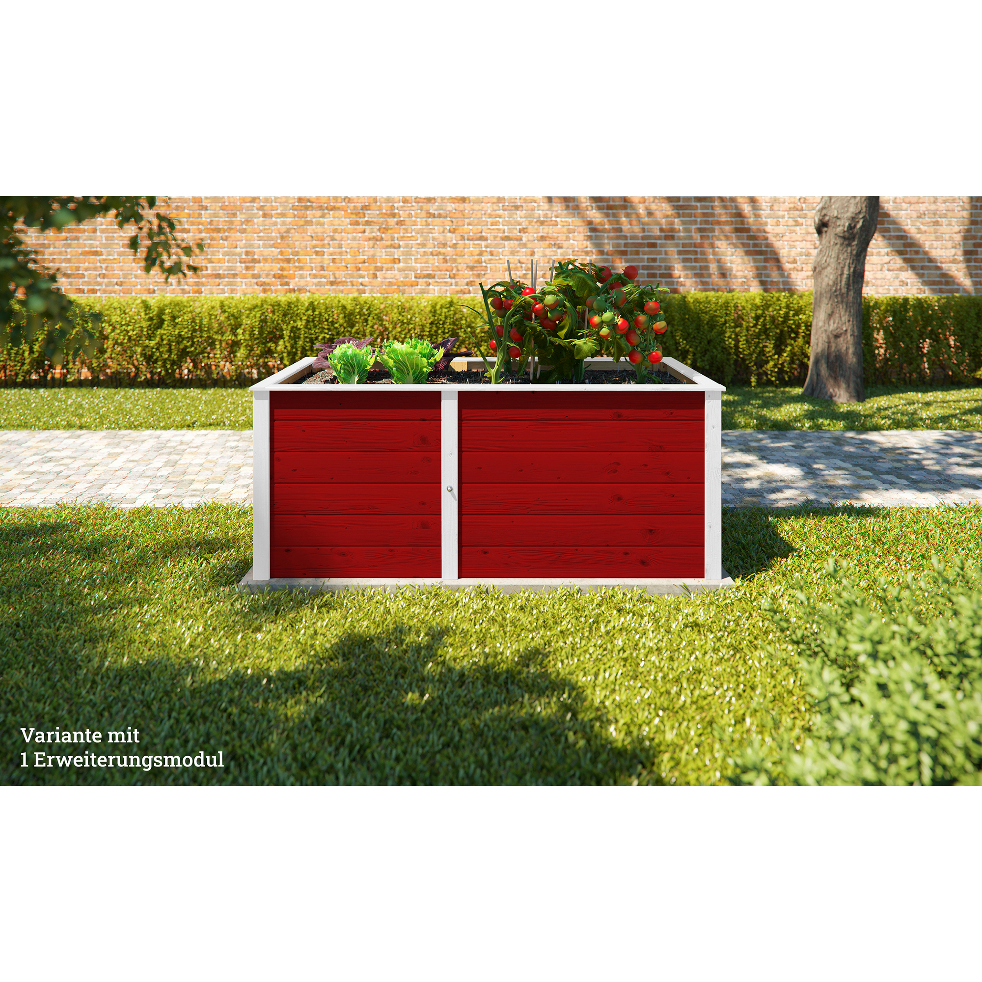 Erweiterung Hochbeet '669' schwedenrot 69 x 71 x 69 cm