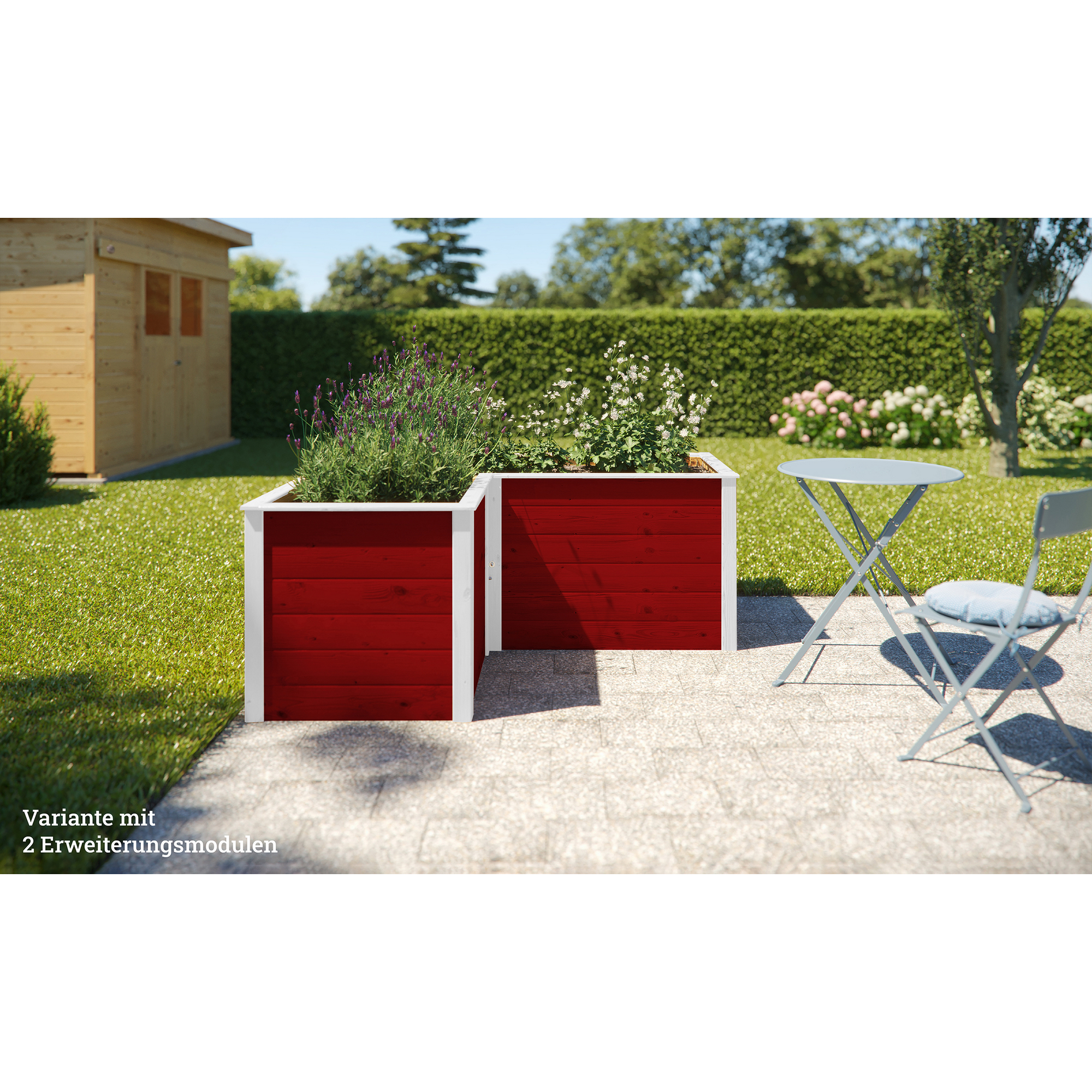 Erweiterung Hochbeet '669' schwedenrot 69 x 71 x 69 cm
