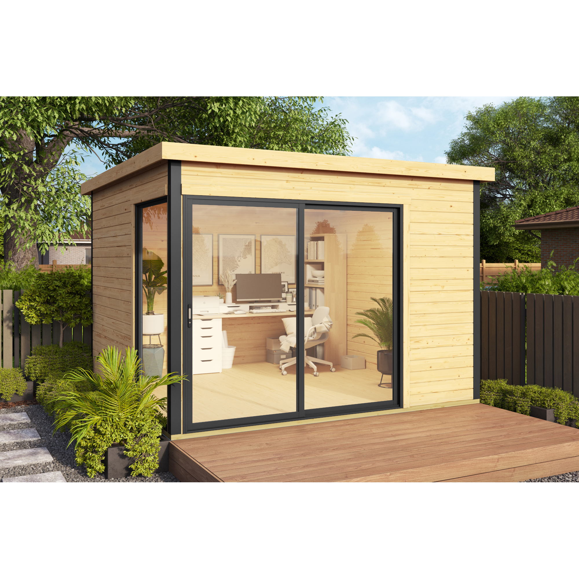 Gartenhaus '412 Gr.1' naturfarben 300 x 239,4 x 300 cm