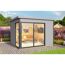Gartenhaus mit Sofa und TV