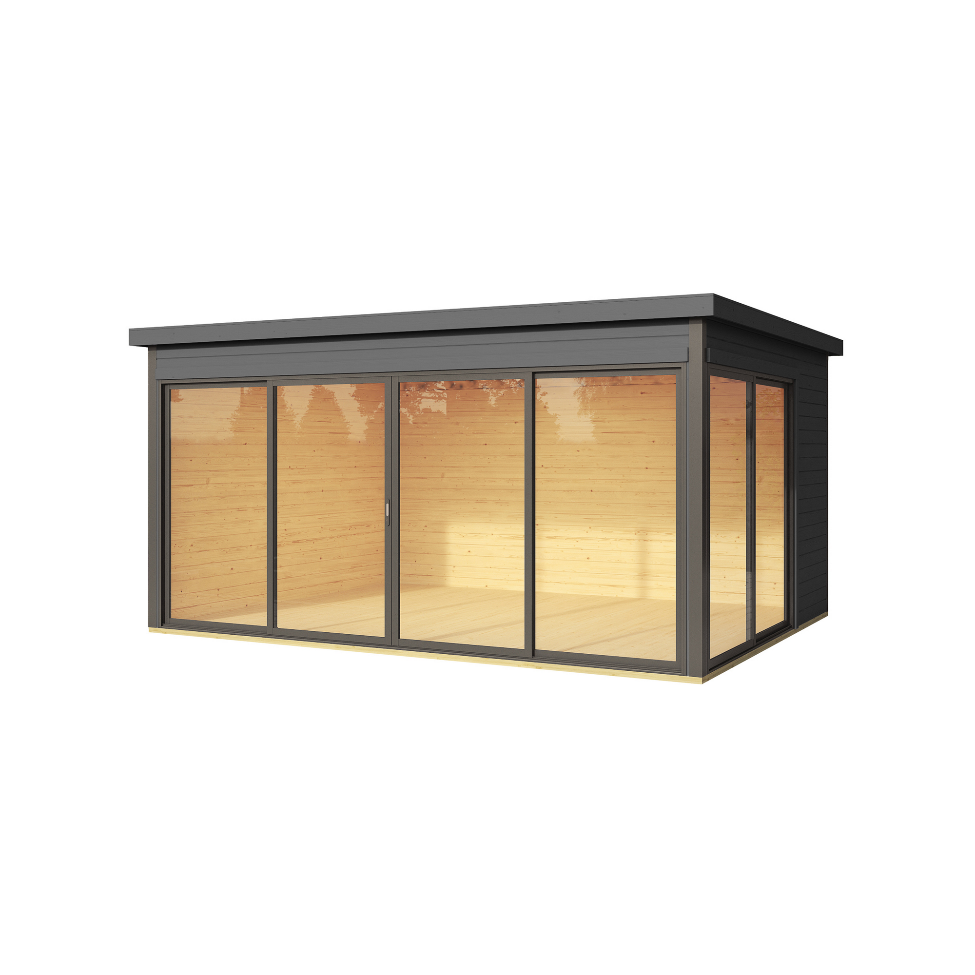Gartenhaus '412 Gr.2' anthrazit 418 x 239,4 x 321,9 cm