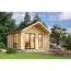 Gartenhaus aus Holz mit Terrasse