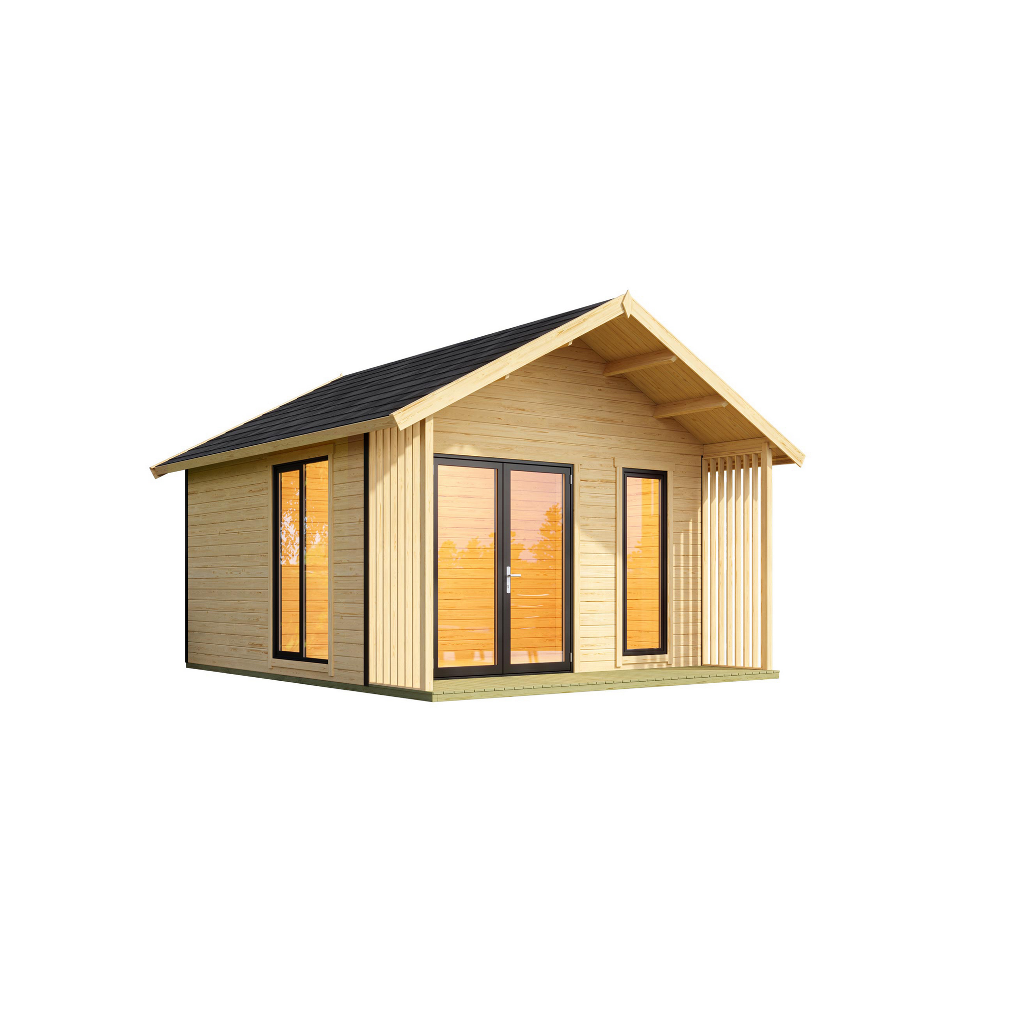 Gartenhaus 'M 445' naturfarben 390 x 228 x 410 cm
