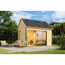 Gartenhaus aus Holz mit Terrasse