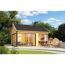 Gartenhaus 'M 445 A' naturfarben 578 x 250,8 x 390 cm