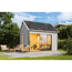 Gartenhaus 'M 445 A' hellgrau 410 x 250,8 x 300 cm