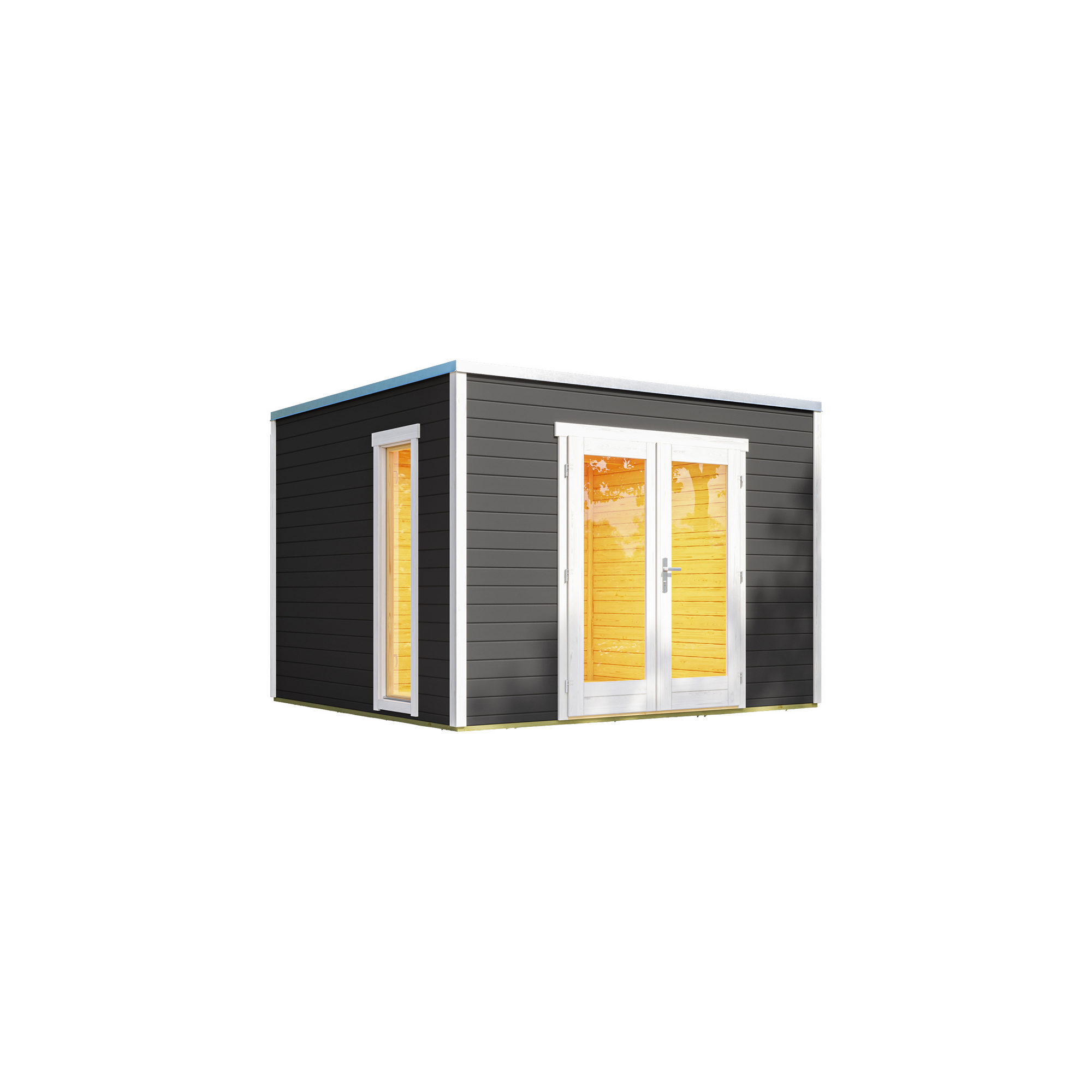 Weka Gartenhaus 'P 285' graphitgrau 300 ...