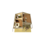 3D-Grundriss eines Holzhauses