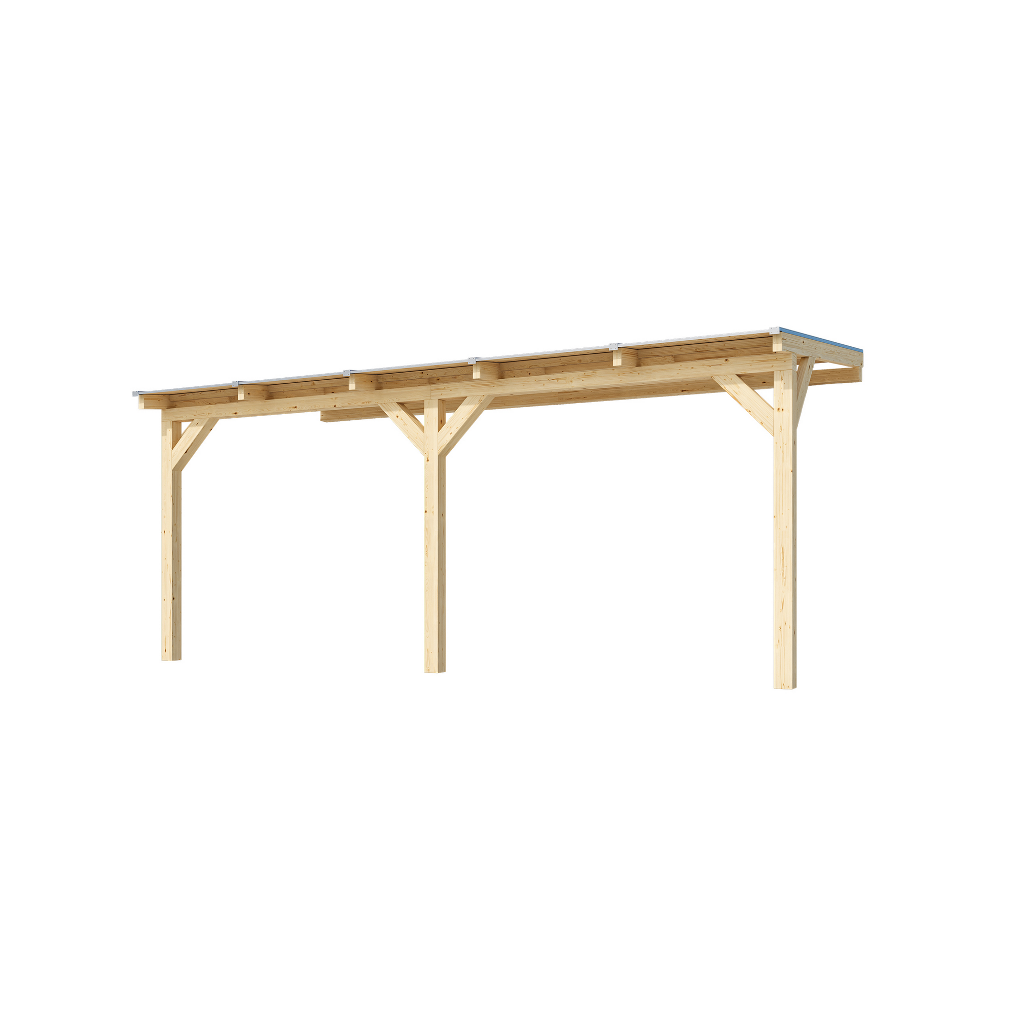 Terrassenüberdachung '672' Gr.3 Leimholz natur 541 x 275 x 26 cm