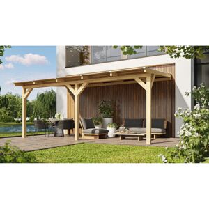 Terrassenüberdachung '672' Gr.5 Leimholz natur 541 x 373,5 x 269,5 cm