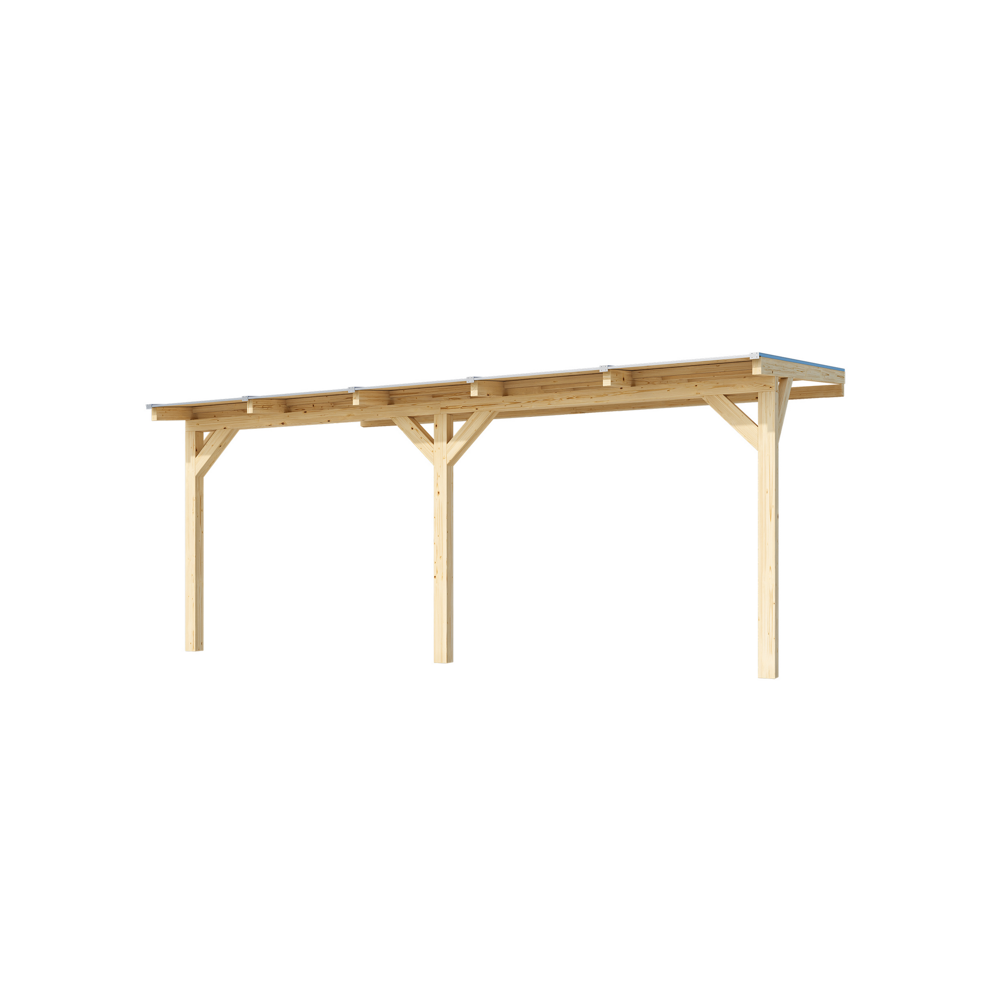 Terrassenüberdachung '672' Gr.5 Leimholz natur 541 x 373,5 x 269,5 cm