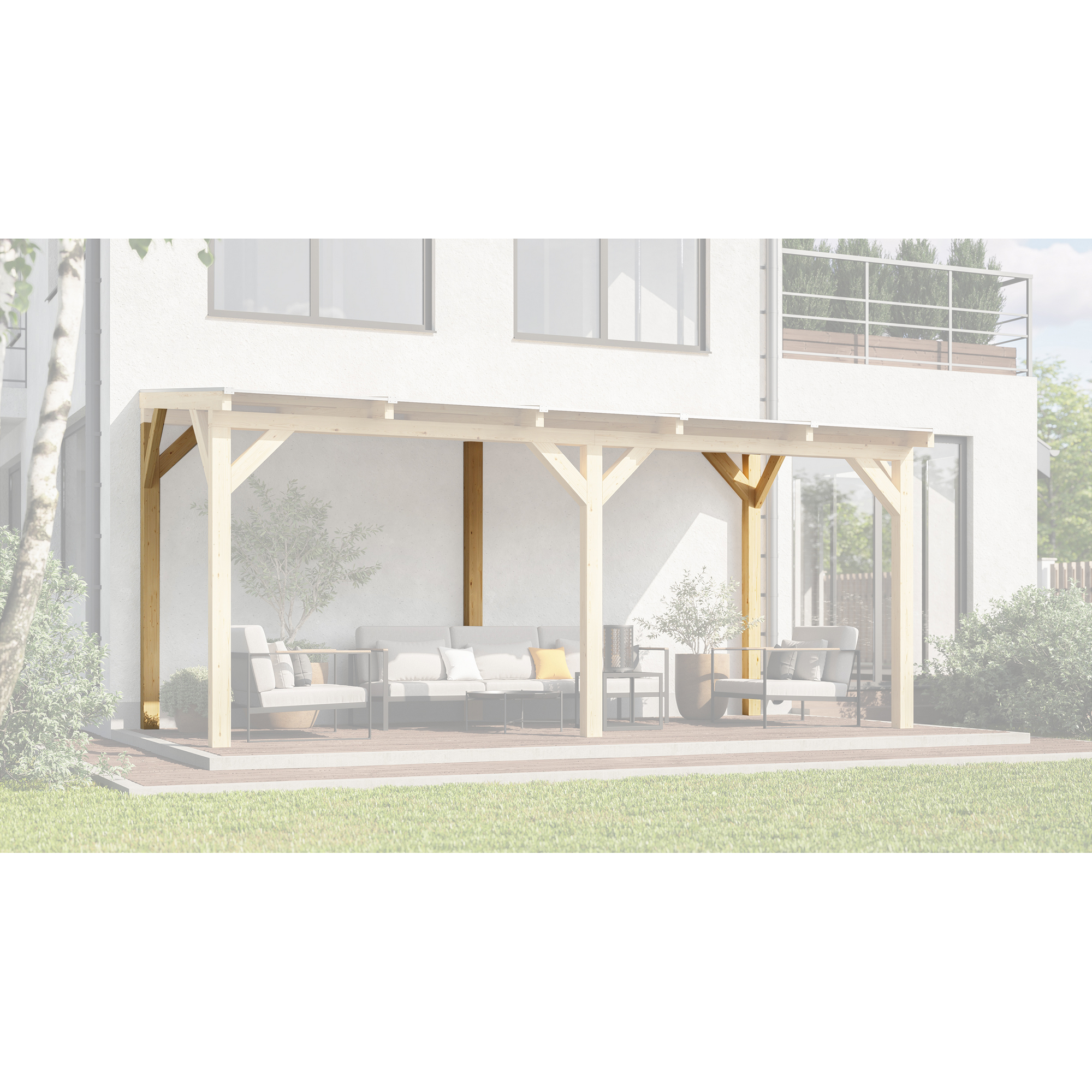 Bausatz Pfosten Freistehend für Terrassenüberdachung '672' Gr. 1 + 3