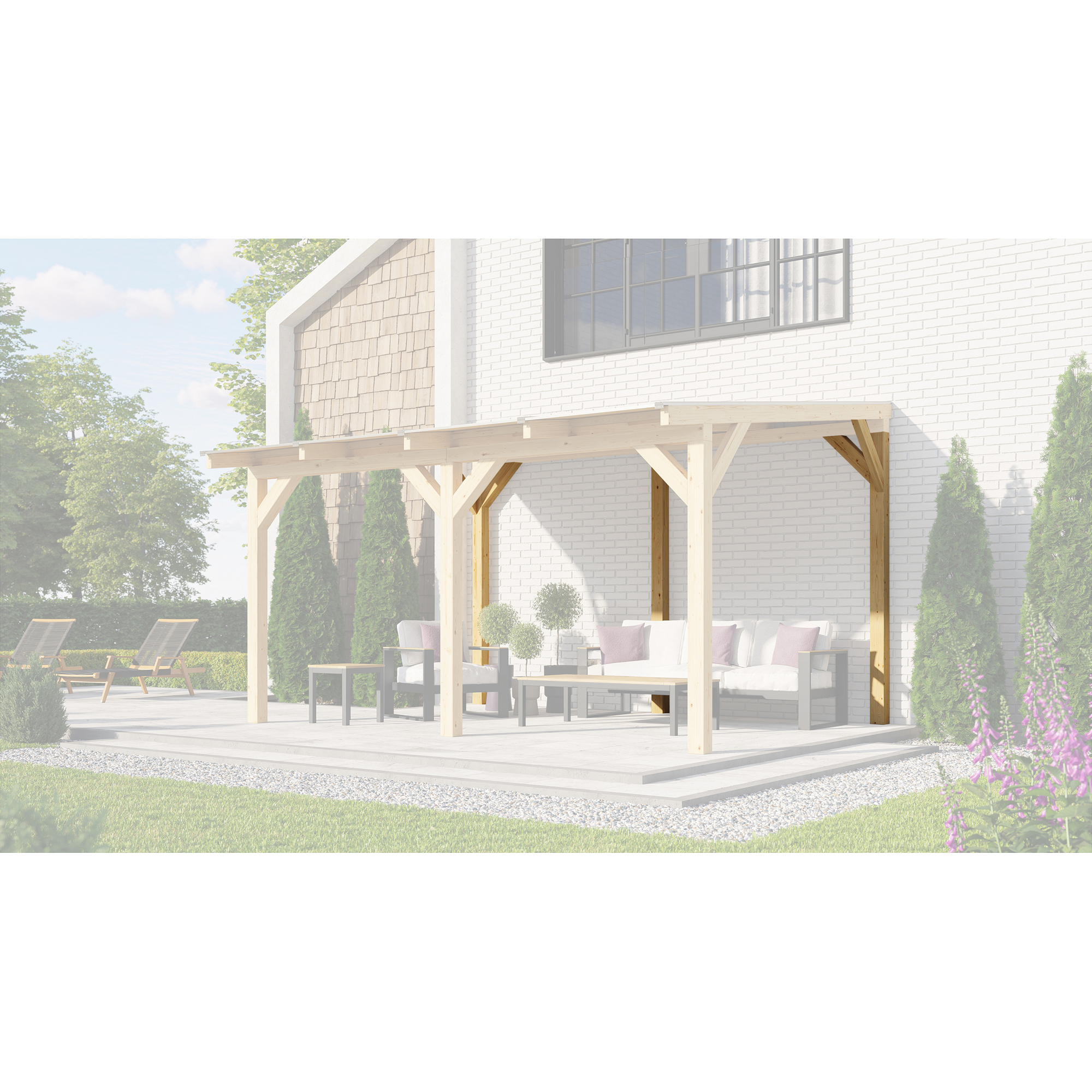 Bausatz Pfosten Freistehend für Terrassenüberdachung '672' Gr. 4 + 5
