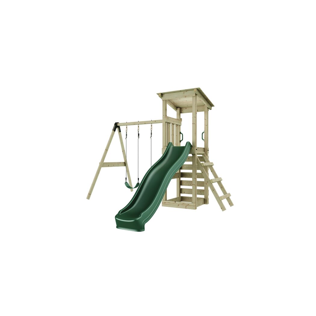 Spielturm mit Schaukel und Rutsche