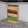 Holzblumenkasten mit drei Ebenen