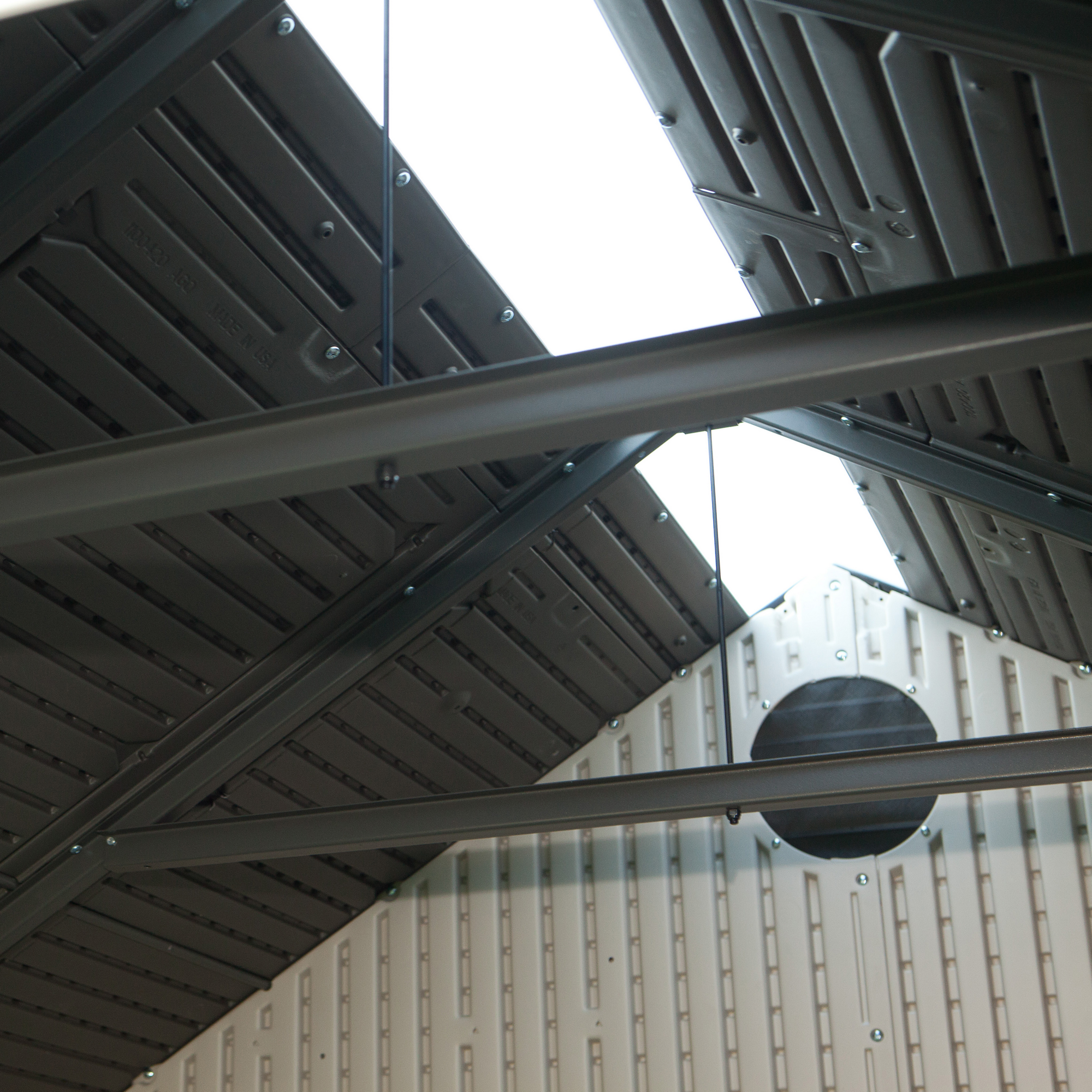 Gerätehaus 'Texas' lichtgrau 375,92 x 243,84 x 238,76 cm