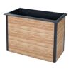 Holz-Hochbeet mit schwarzem Rahmen