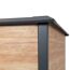 Ecke eines Hochbeets aus Holz