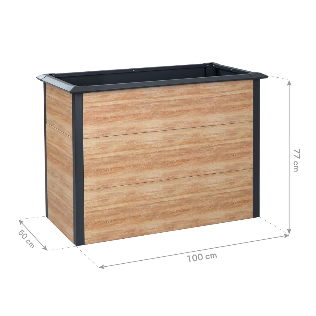 Rechteckiges Hochbeet aus Holz