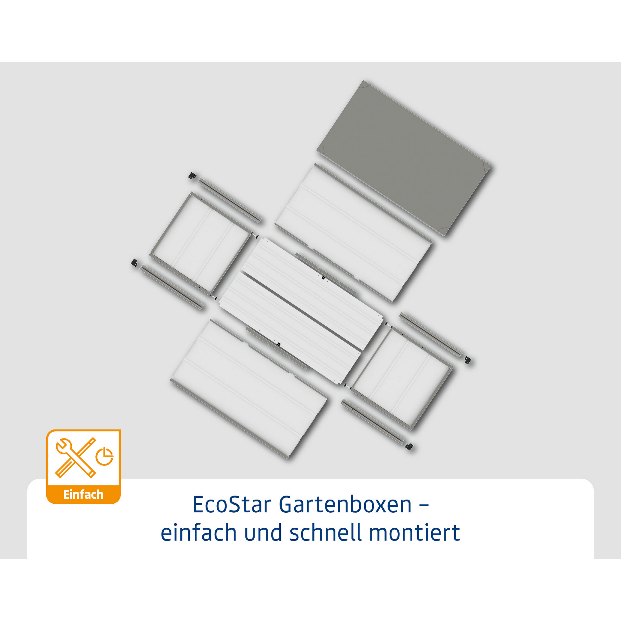 Gartenbox Stahl anthrazit 166 x 87,5 x 72,5 cm + product picture