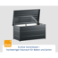 Gartenbox Stahl anthrazit 136 x 67,5 x 72,5 cm