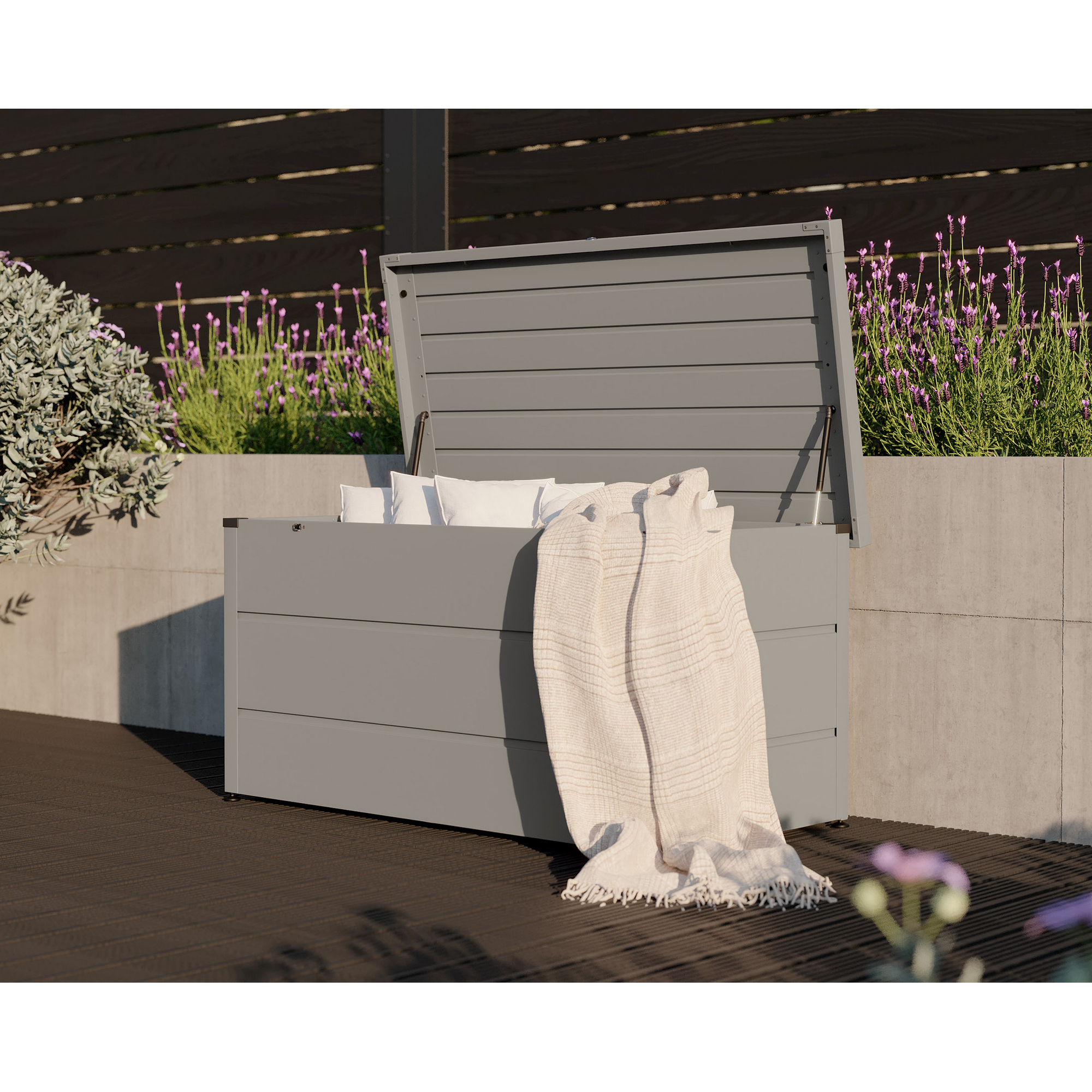 Gartenbox Stahl grau 136 x 67,5 x 72,5 cm + product picture