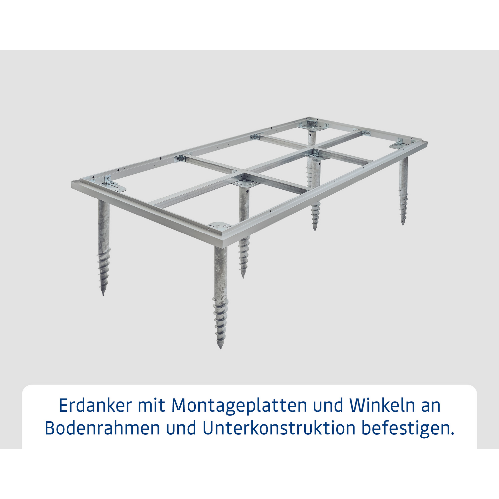 Schraubfundament für Gerätehaus Berry Typ 1, ohne Rahmen + product picture