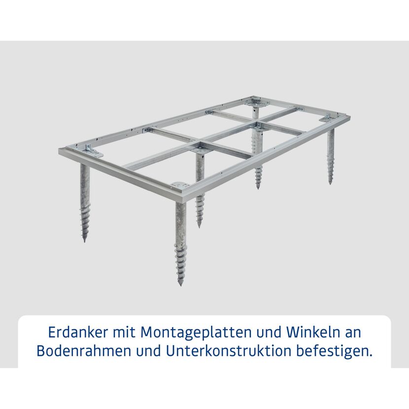 Schraubfundament für Gerätehaus Berry Typ 1, ohne Rahmen