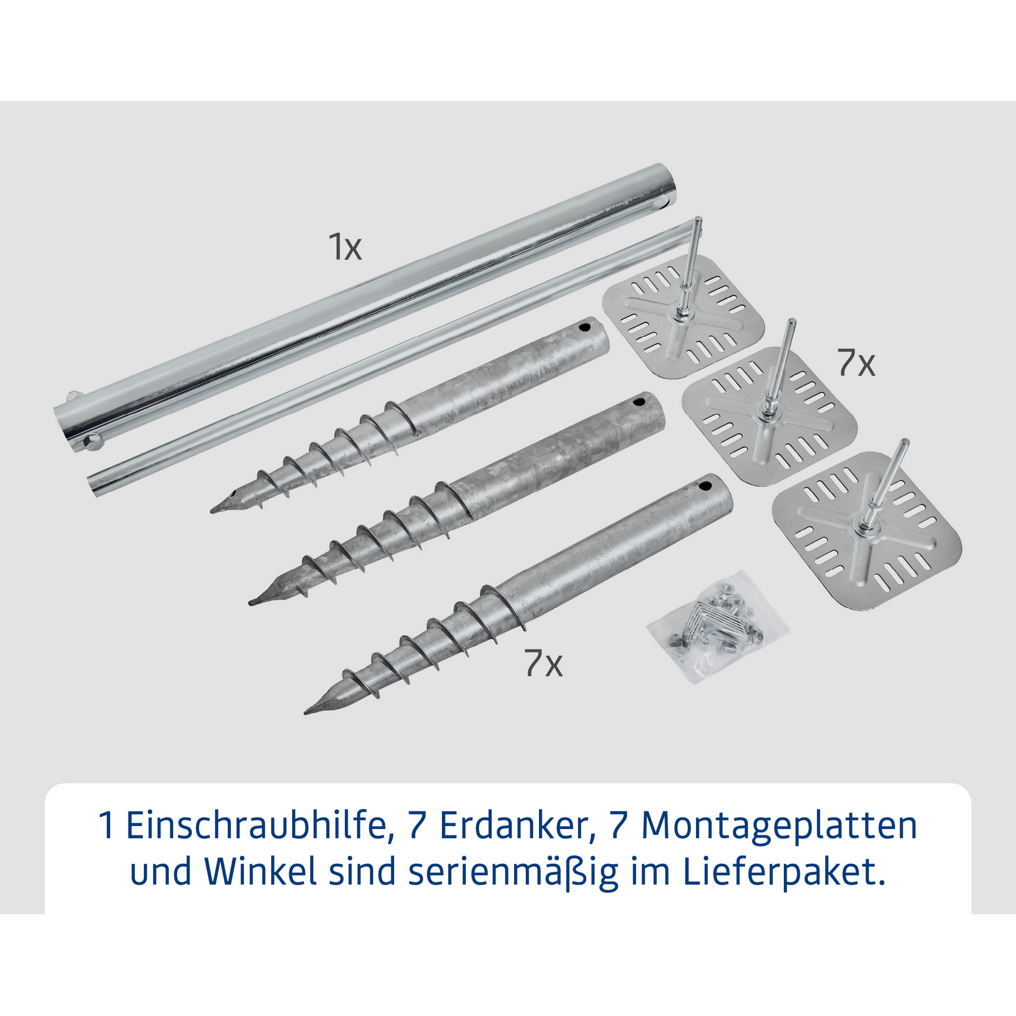 Schraubfundament für Gerätehaus Berry Typ 1, ohne Rahmen + product picture