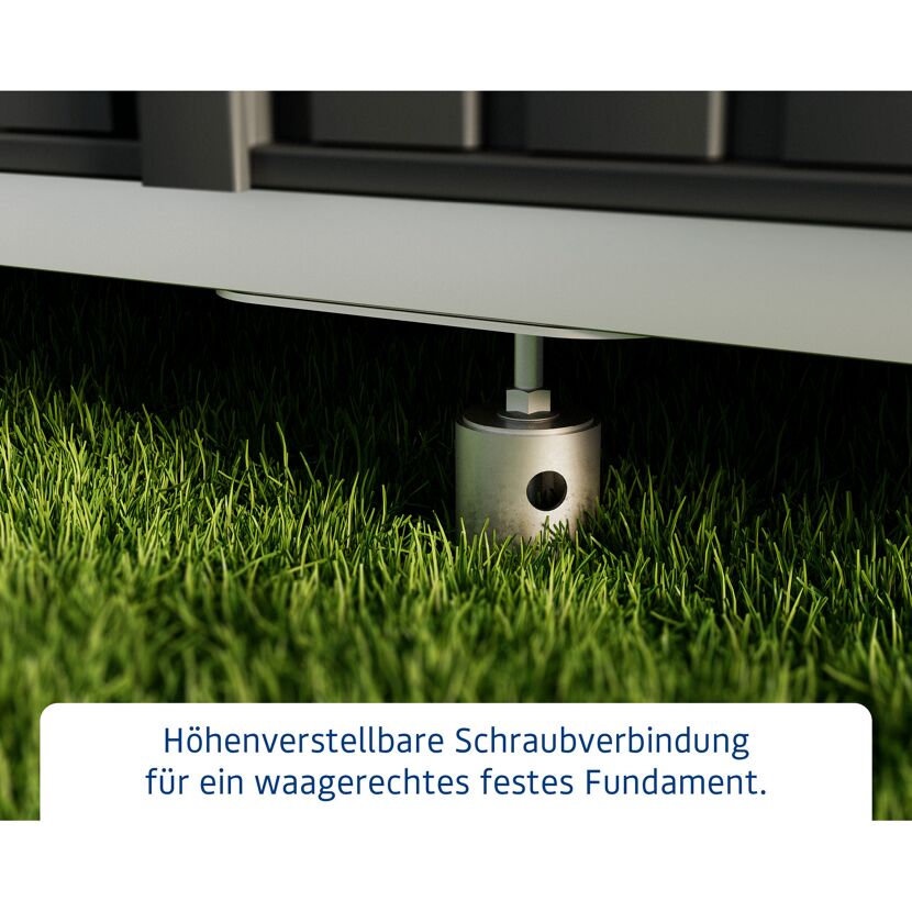 Schraubfundament für Gerätehaus Berry Typ 1, ohne Rahmen