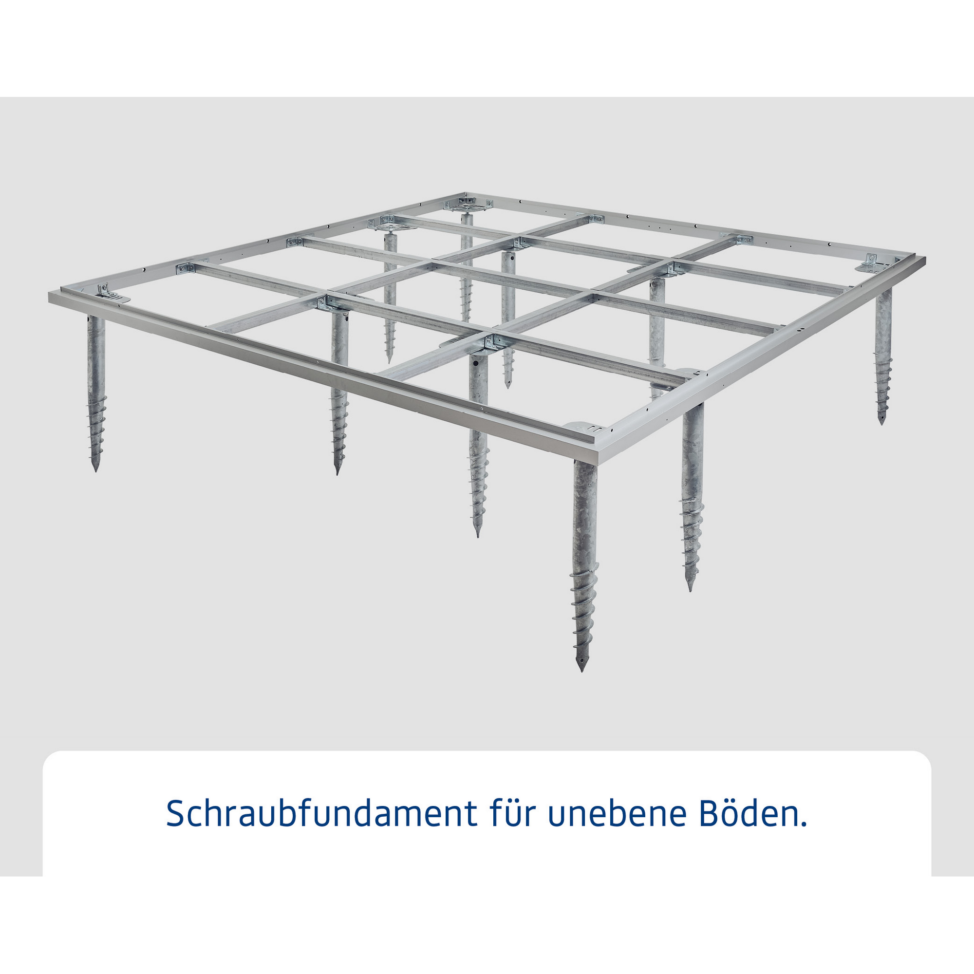 Schraubfundament für Gerätehaus Berry Typ 2, ohne Rahmen + product picture