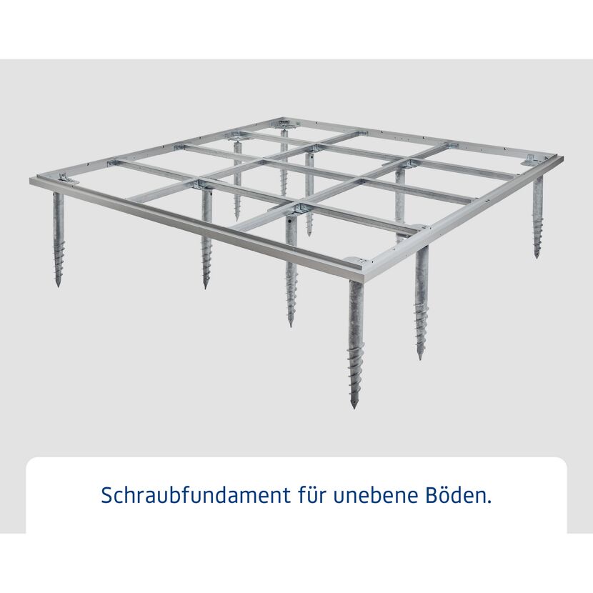 Schraubfundament mit Schrauben