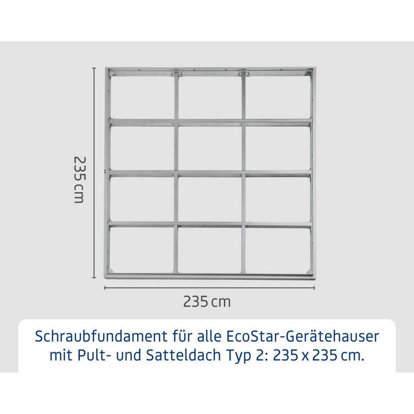 Metallgerüst für Gerätehaus
