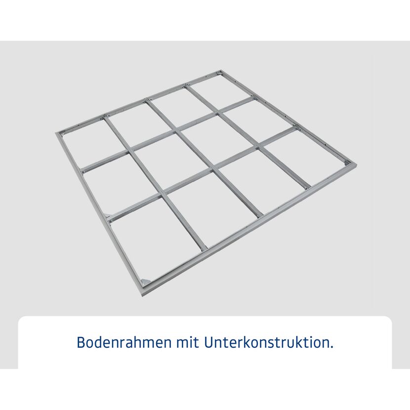 Metallrahmen mit Unterkonstruktion