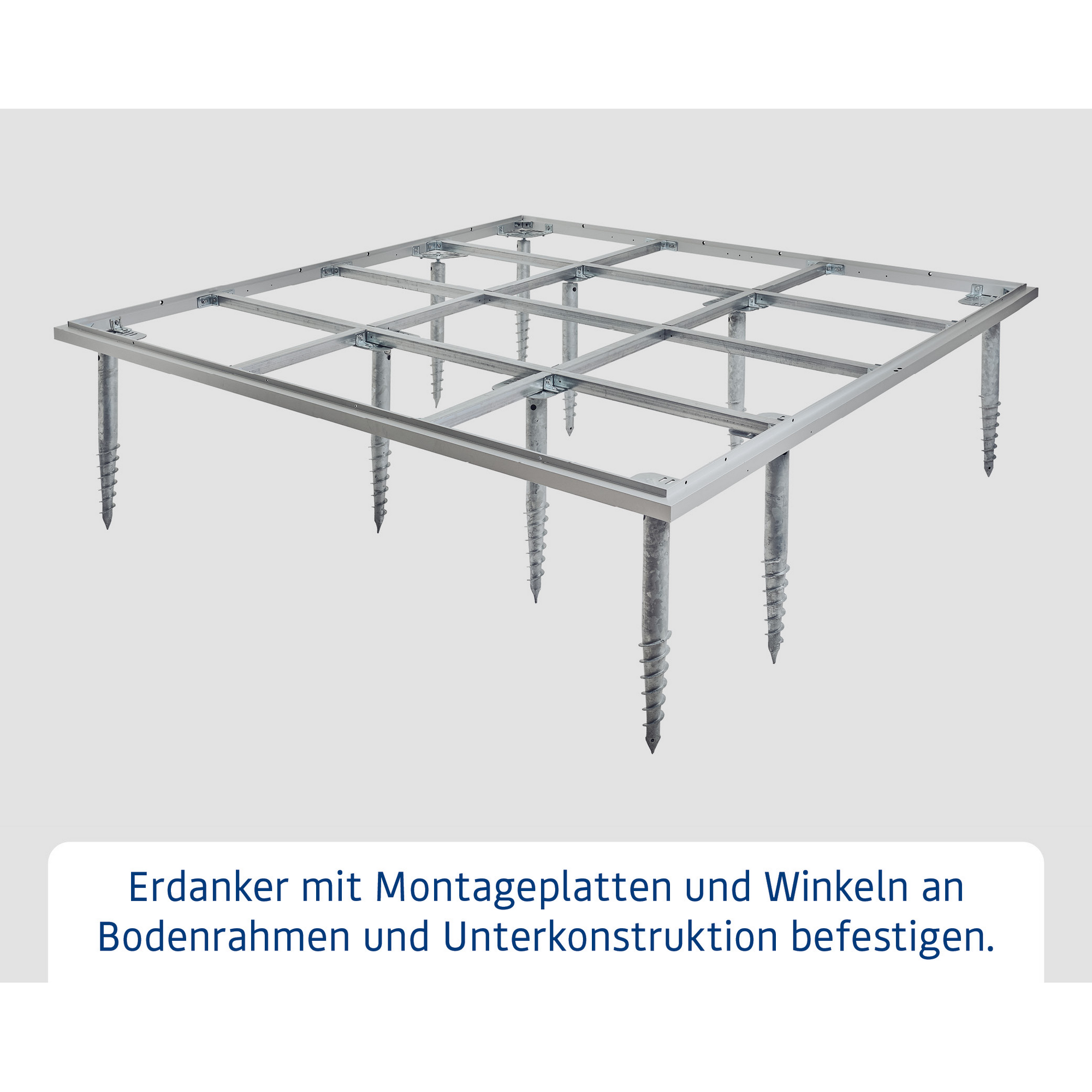 Schraubfundament für Gerätehaus Berry Typ 2, ohne Rahmen + product picture