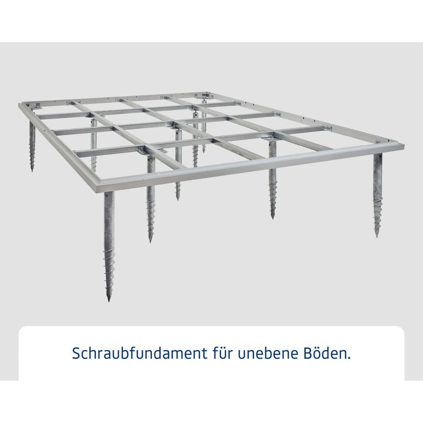 Schraubfundament mit Schraubfüßen