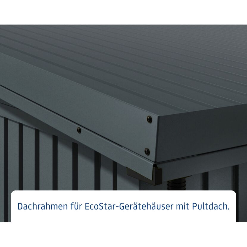 Graues Gerätehaus-Pultdach