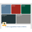Fünf Farben mit RAL-Angaben